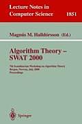 Algorithm Theory - Swat 2000: 7th Scandinavian Workshop on Algorithm Theory Bergen, Norway, July 5-7, 2000 Proceedings