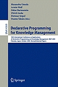 Declarative Programming for Knowledge Management: 16th International Conference on Applications of Declarative Programming and Knowledge Management, I