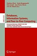 Databases, Information Systems, and Peer-To-Peer Computing: International Workshops, Dbisp2p 2005/2006, Trondheim, Norway, August 28-29, 2006, Revised