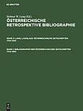 Bibliographie Der Osterreichischen Zeitschriften 1704-1850