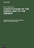Index of North and South American Constitutions 1850 to 2007: N.A.