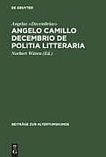 Angelo Camillo Decembrio De politia litteraria