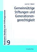 Gemeinnuetzige Stiftungen und Generationengerechtigkeit: Moeglichkeiten und Grenzen ihrer Einbeziehung in eine generationengerechte Politik