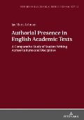 Authorial Presence in English Academic Texts: A Comparative Study of Student Writing across Cultures and Disciplines