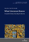 What Literature Knows: Forays into Literary Knowledge Production