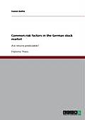 Common Risk Factors in the German Stock Market