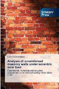 Analysis of unreinforced masonry walls under eccentric axial load