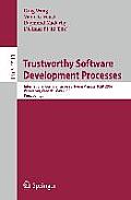 Trustworthy Software Development Processes: International Conference on Software Process, ICSP 2009 Vancouver, Canada, May 16-17, 2009 Proceedings