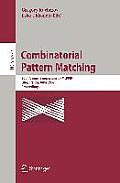 Combinatorial Pattern Matching: 20th Annual Symposium, CPM 2009 Lille, France, June 22-24, 2009 Proceedings