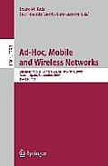 Ad-Hoc, Mobile and Wireless Networks: 8th International Conference, ADHOC-NOW 2009, Murcia, Spain, September 22-25, 2009, Proceedings