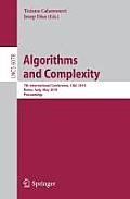 Algorithms and Complexity: 7th International Conference, Ciac 2010, Rome, Italy, May 26-28, 2010, Proceedings