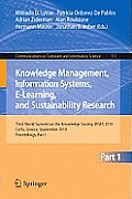 Knowledge Management, Information Systems, E-Learning, and Sustainability Research: Third World Summit on the Knowledge Society, Wsks 2010, Corfu, Gre