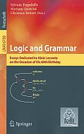 Logic and Grammar: Essays Dedicated to Alain Lecomte on the Occasion of His 60th Birthday