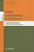 Nordic Contributions in IS Research: Second Scandinavian Conference on Information Systems, SCIS 2011, Turku, Finland, August 16-19, 2011, Proceedings