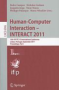 Human-Computer Interaction - INTERACT 2011, Part 1: 13th IFIP TC 13 International Conference, Lisbon, Portugal, September 5-9, 2011, Proceedings, Part