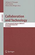 Collaboration and Technology: 17th International Conference, Criwg 2011, Paraty, Brazil, October 2-7, 2011, Proceedings
