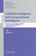 Artificial Intelligence and Computational Intelligence: Third International Conference, AICI 2011 Taiyuan, China, September 24-25, 2011 Proceedings, P