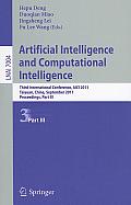 Artificial Intelligence and Computational Intelligence: Third International Conference, AICI 2011, Taiyuan, China, September 24-25, 2011, Proceedings,
