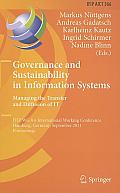 Governance and Sustainability in Information Systems: Managing the Transfer and Diffusion of IT: IFIP WG 8.6 International Working Conference, Hamburg