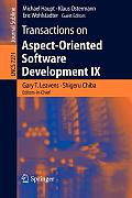 Transactions on Aspect-Oriented Software Development IX