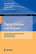 Digital Libraries and Archives: 8th Italian Research Conference, Ircdl 2012, Bari, Italy, February 9-10, 2012, Revised Selected Papers