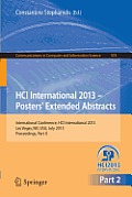 Hci International 2013 - Posters' Extended Abstracts: International Conference, Hci International 2013, Las Vegas, Nv, Usa, July 21-26, 2013, Proceedi