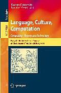 Language, Culture, Computation: Computing - Theory and Technology: Essays Dedicated to Yaacov Choueka on the Occasion of His 75 Birthday, Part I