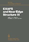 Exafs and Near Edge Structure III: Proceedings of an International Conference, Stanford, Ca, July 16-20, 1984