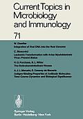 Current Topics in Microbiology and Immunology / Ergebnisse Der Mikrobiologie Und Immunit?tsforschung: Volume 71