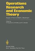 Operations Research and Economic Theory: Essays in Honor of Martin J. Beckmann