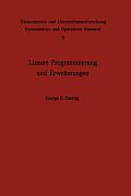 Lineare Programmierung Und Erweiterungen