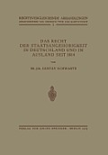 Das Recht Der Staatsangeh?rigkeit in Deutschland Und Im Ausland Seit 1914