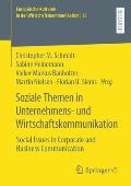 Soziale Themen in Unternehmens- Und Wirtschaftskommunikation: Social Issues in Corporate and Business Communication