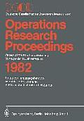 Operations Research Proceedings 1982