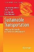 Sustainable Transportation: Indicators, Frameworks, and Performance Management