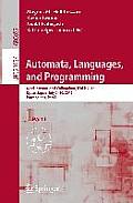 Automata, Languages, and Programming: 42nd International Colloquium, Icalp 2015, Kyoto, Japan, July 6-10, 2015, Proceedings, Part I