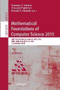 Mathematical Foundations of Computer Science 2015: 40th International Symposium, Mfcs 2015, Milan, Italy, August 24-28, 2015, Proceedings, Part II