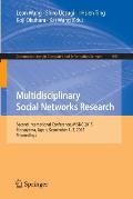 Multidisciplinary Social Networks Research: Second International Conference, Misnc 2015, Matsuyama, Japan, September 1-3, 2015. Proceedings