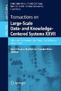 Transactions on Large-Scale Data- And Knowledge-Centered Systems XXVII: Special Issue on Big Data for Complex Urban Systems