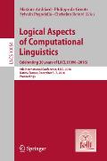 Logical Aspects of Computational Linguistics. Celebrating 20 Years of Lacl (1996-2016): 9th International Conference, Lacl 2016, Nancy, France, Decemb