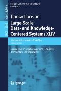 Transactions on Large-Scale Data- And Knowledge-Centered Systems XLIV: Special Issue on Data Management - Principles, Technologies, and Applications