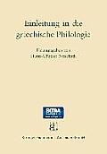 Einleitung in Die Griechische Philologie