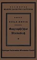 Geographisches W?rterbuch: Allgemeine Erdkunde