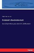 Freidank's Bescheidenheit: Spruchsammlung aus dem 13. Jahrhundert