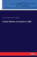 A Letter Written on October 4, 1589