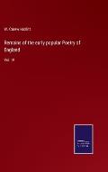 Remains of the early popular Poetry of England: Vol. IV