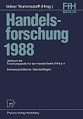 Handelsforschung 1988: Schwerpunktthema: Standortfragen