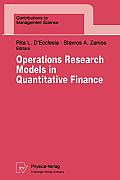 Operations Research Models in Quantitative Finance: Proceedings of the XIII Meeting Euro Working Group for Financial Modeling University of Cyprus, Ni