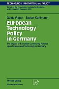 European Technology Policy in Germany: The Impact of European Community Policies Upon Science and Technology in Germany