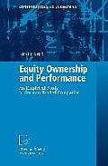 Equity Ownership and Performance: An Empirical Study of German Traded Companies